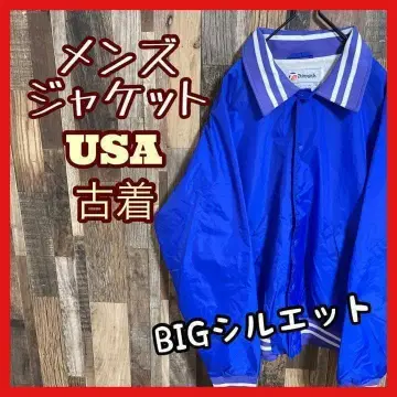 바시티 자켓 블루종 블루 XL 나일론 남성용 구제 의류 긴팔 자켓