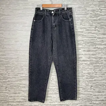 MONO MART 모노마트 블랙 하이웨스트 데님 팬츠