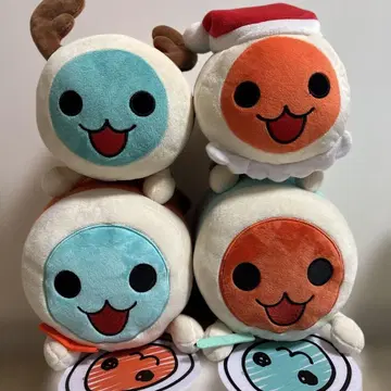 태고의 달인 모후굿토 봉제인형 와다돈 와다카츠 4점 세트