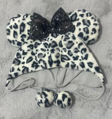 디즈니 팬캡 미니 레오파드 무늬 그레이