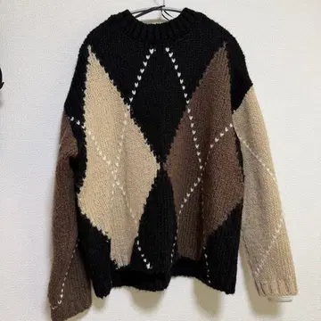 [중고] ZARA 아가일 니트 스웨터 S