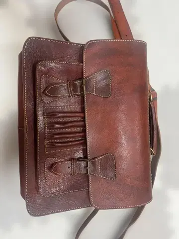 가죽 비즈니스 백 브라운