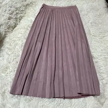 여성용 L 사이즈 스커트 Nohea 핑크 플리츠 스커트 허리밴딩
