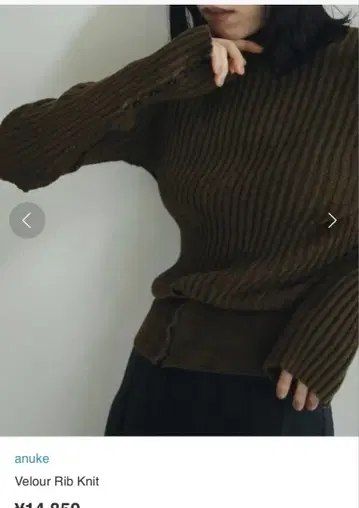 안느크 벨로아 리브 니트