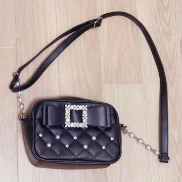 노에미 NOEMIE 아가씨 비쥬 리본 숄더백 블랙