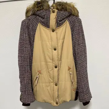 merci beaucoup 기하학 패턴 다운 자켓