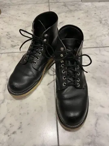 RED WING 블랙 가죽 엔지니어 부츠 US8 / 2E 약 26.0cm