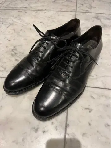 잔카를로 모렐리 블랙 가죽 드레스 슈즈 26.5cm (EU42)