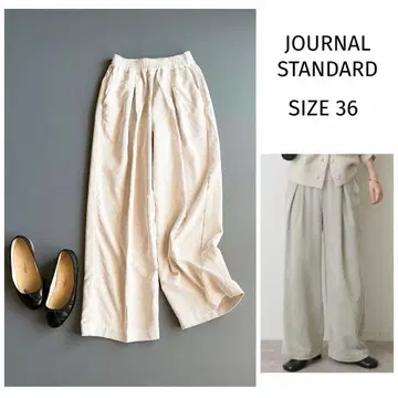 새상품급 [ 저널 스탠다드 ] 와이드 팬츠 코듀로이 드로 코드 36