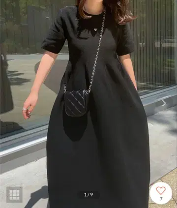 KOBE LETTUCE 새상품급 하프 슬리브 니트 원피스 블랙 M