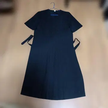 블랙 반팔 롱 원피스 와 자켓 세트