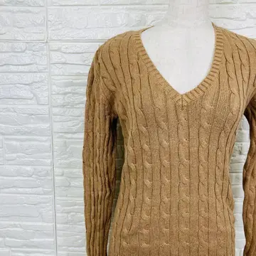 타미힐피거 니트 V넥 S 케이블 짜임 긴팔 [ 2821-2 ]