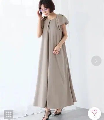 ELFRANK 새상품급 프릴턱 숄더 A라인 원피스 [세탁 가능]