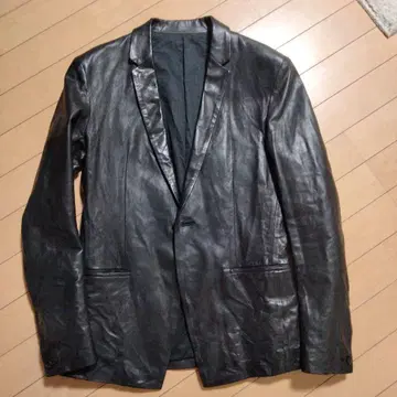 STRUM 블랙 가죽 자켓 싱글 브레스