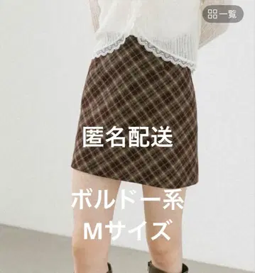 Heather 헤더 모듬 체크 타이트 미니 스커트 보르도 계열 M 사이즈