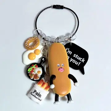 주렁주렁 키링 자라자라 가챠가챠 빵 도둑 후