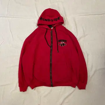 90's RINGSIDE 집업 후드티 레드 XL 자수 복싱