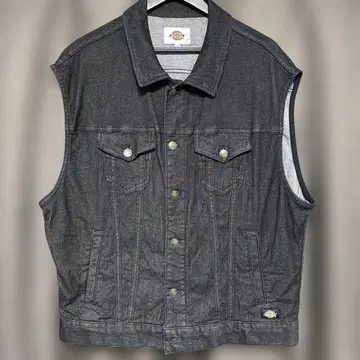 Dickies 다크 데님 슬리브리스 베스트 M