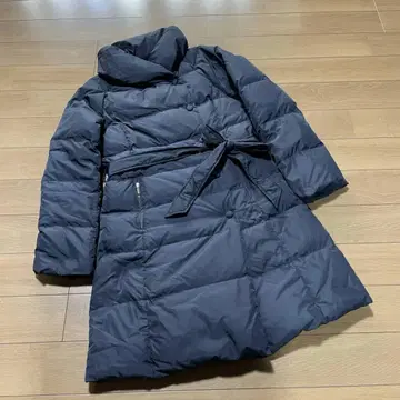 SHIPS 다운 코트 S 블랙 벨트 포함