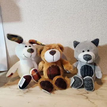 해리스 트위드 토끼 고양이 테디베어 마스코트 참 세트 상품