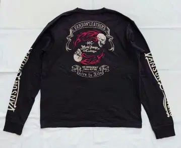 VANSON 롱티 자수 긴팔 해골 스컬 사이즈 XXL