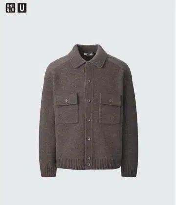 유니클로 유 UNIQLO u 라무 니트 자켓 브라운 L 2024aw