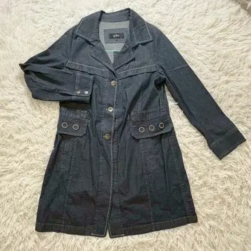 IVISUTO 코튼 혼방 데님 트렌치코트 XL 사이즈