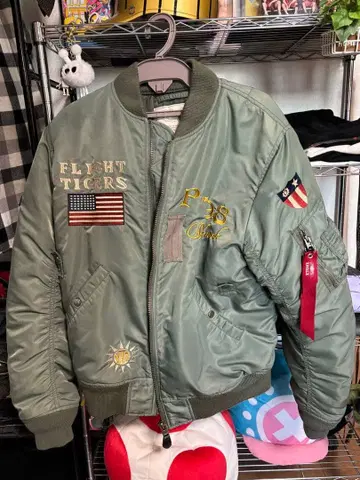 레어 엑스트라 스톤즈 플라잉 타이거 MA-1 자켓 남성용 L
