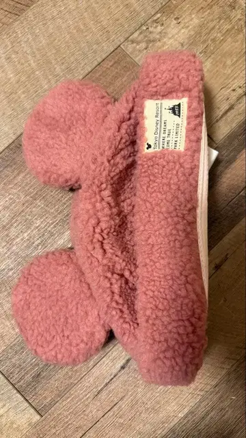 미키마우스 귀달이 플리스 모자 핑크