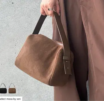 selectmoca by SON 페이크 스웨이드 원 핸들 백