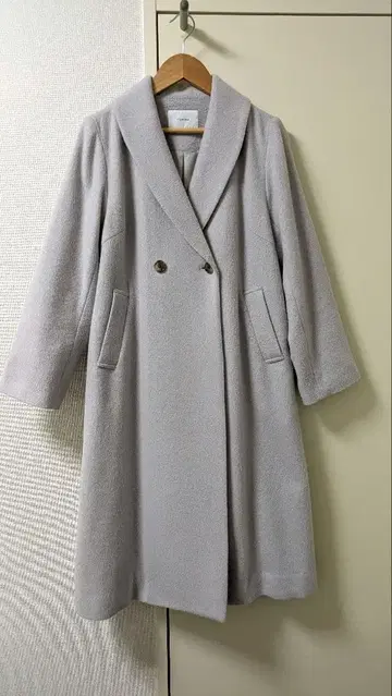 [ COHINA ] 숄카라 울 코트 - Regular 그레이