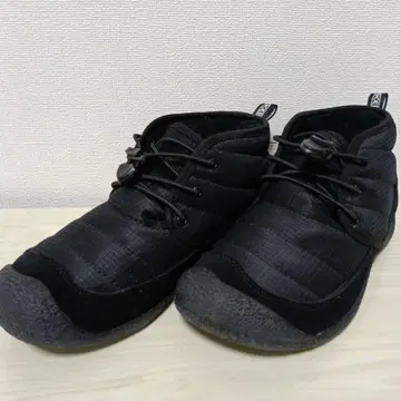 KEEN 23cm 블랙 하이컷 아웃도어 신발