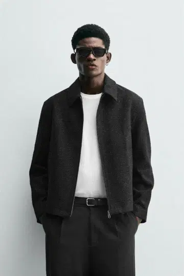 ZARA 자라 샤이니 텍스처 자켓 L