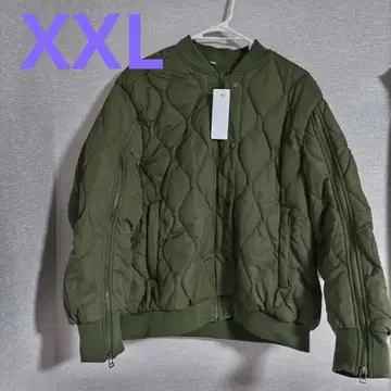 새상품 GU rohk 퀼팅 블루종