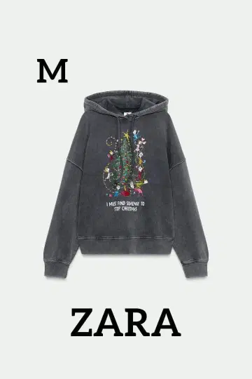ZARA GRINCH 크리스마스 유즈드 가공 스웨트 셔츠 M