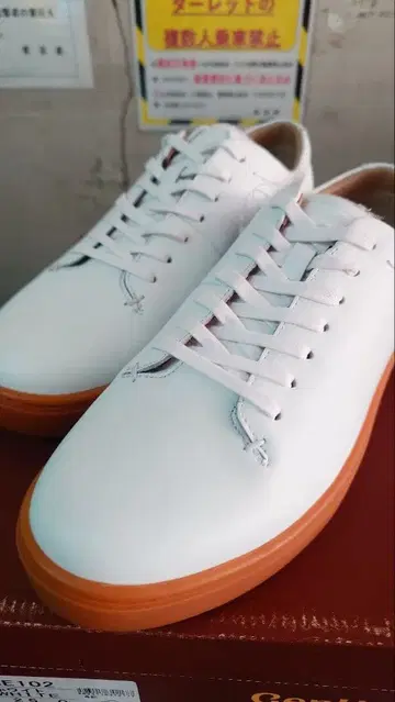 천연 가죽 gentry moonstar 25cm 화이트 가죽