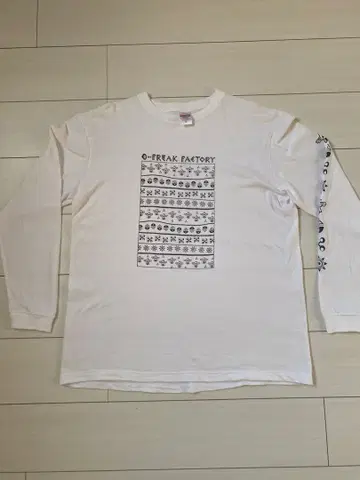 G-FREAK FACTORY XL 화이트 롱 T셔츠