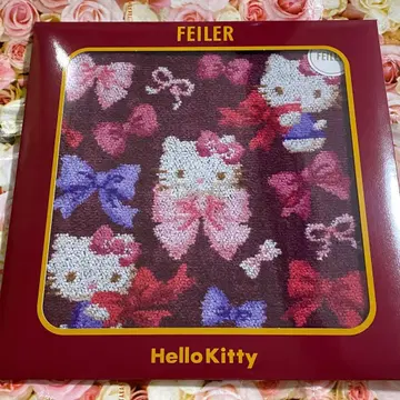 페이러 산리오 손수건 헬로키티 리본