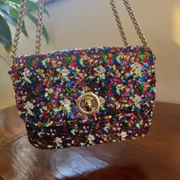 컬러풀 스팽글 숄더백