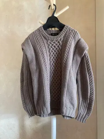 drawer 울 캐시미어 아란 편직 니트