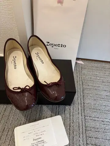 레페토 카미유 보르도 에나멜 발레 슈즈 Repetto 35