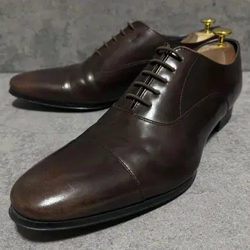미사용급 리갈 드레스 슈즈 스트레이트 팁 브라운 천연 가죽 2228