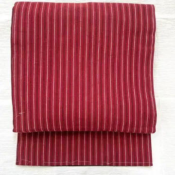 순수 실크 홍당잔 같은 줄무늬 오비 나고야 오비