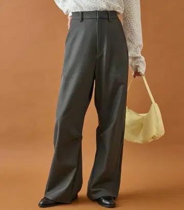 mystic 25AW 커브 슬랙스 차콜 그레이