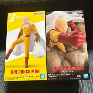 [ 미개봉 새상품 ] 원펀맨 사이타마 디오라마 쇼핑 피규어 2체 세트