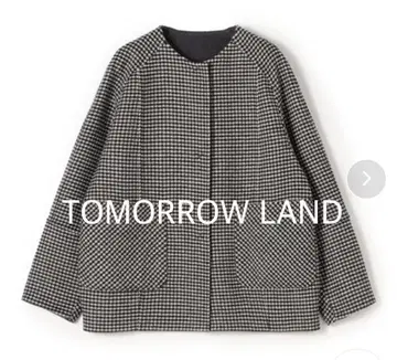 투모로우랜드 슈퍼 더블 페이스 리버서블 코트 노카라 코트