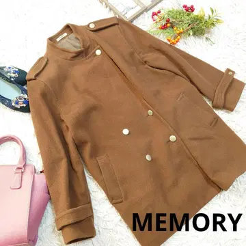 MEMORY 체스터 코트 (M 상당) 브라운/하이넥