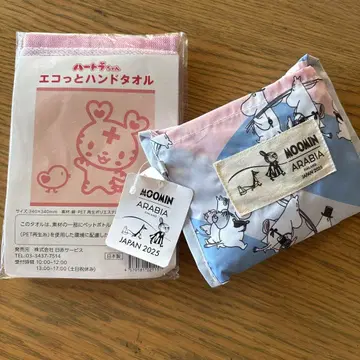 오사카 만박 무민 에코백과 하트라짱 핸드 타월
