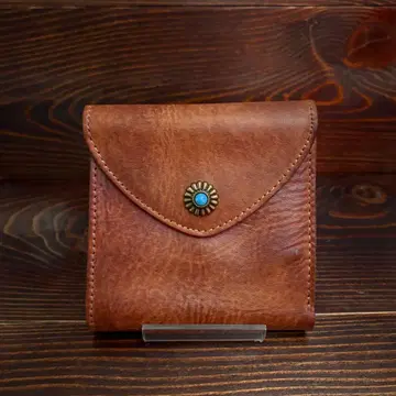 A32 아르헨티나 가죽 워시드 가죽 천연 가죽 지갑 콘초 브라운