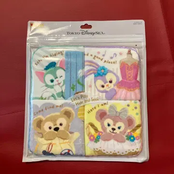 TDS 더피 프렌즈 타월 손수건 4개 세트